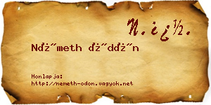 Németh Ödön névjegykártya